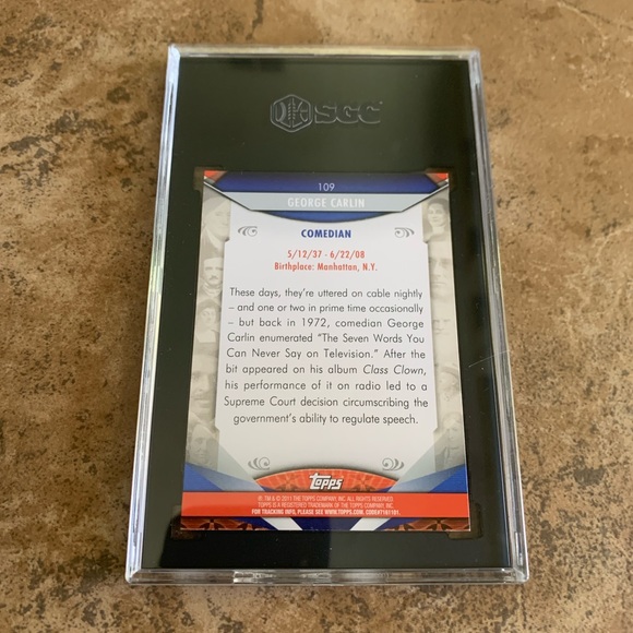 George Carlin 2011 Topps trading card rare Graded Mint 9.5 - Picture 3 of 3
